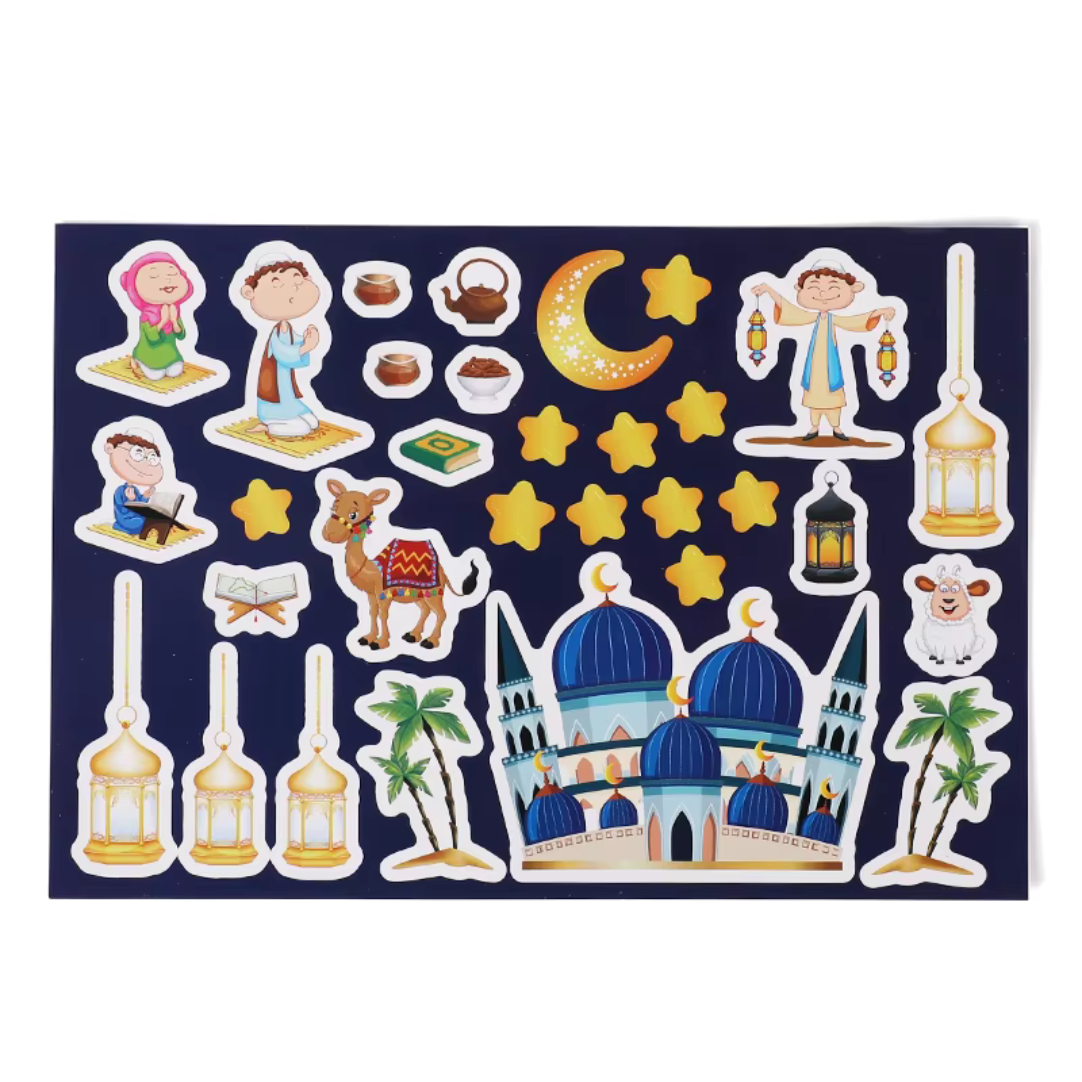 12 sheets of 30 Muslim stickers (360 stickers)