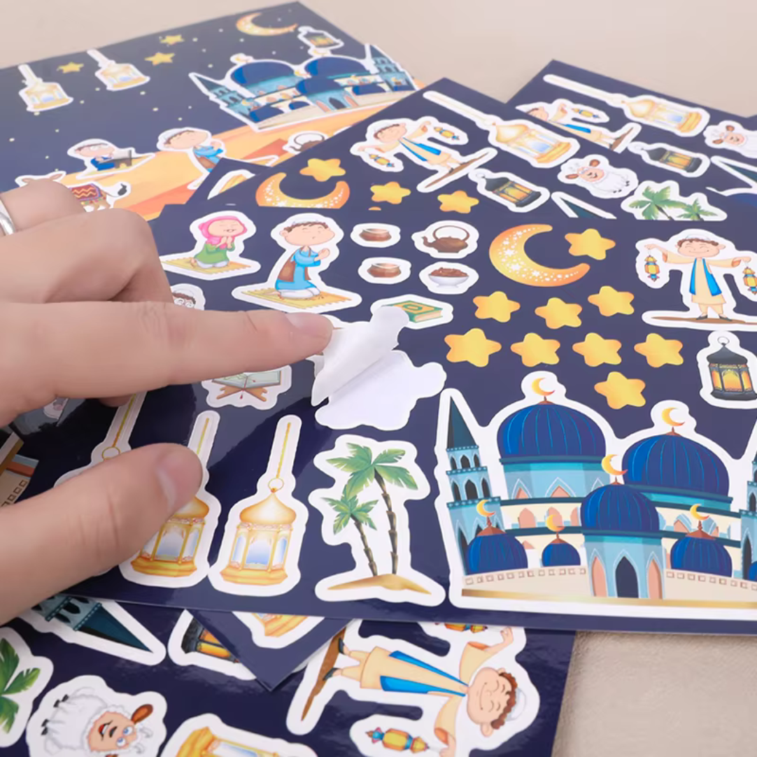12 sheets of 30 Muslim stickers (360 stickers)