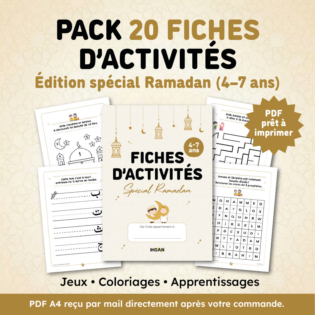 Pack of 20 Printable Activity Sheets – RAMADAN