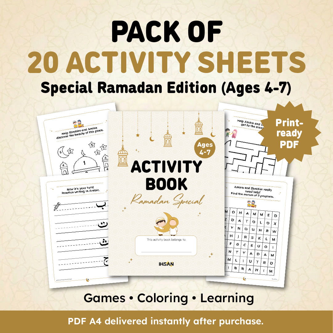 Pack of 20 Printable Activity Sheets – RAMADAN